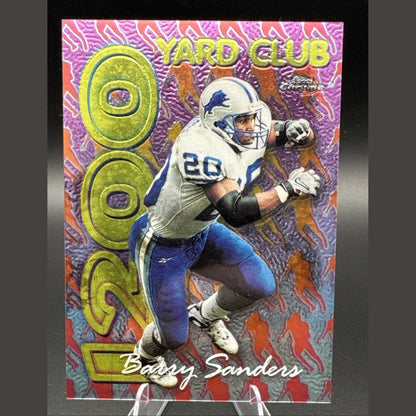 1999 Topps Chrome 1200 Yard Club Barry Sanders Card #AE7