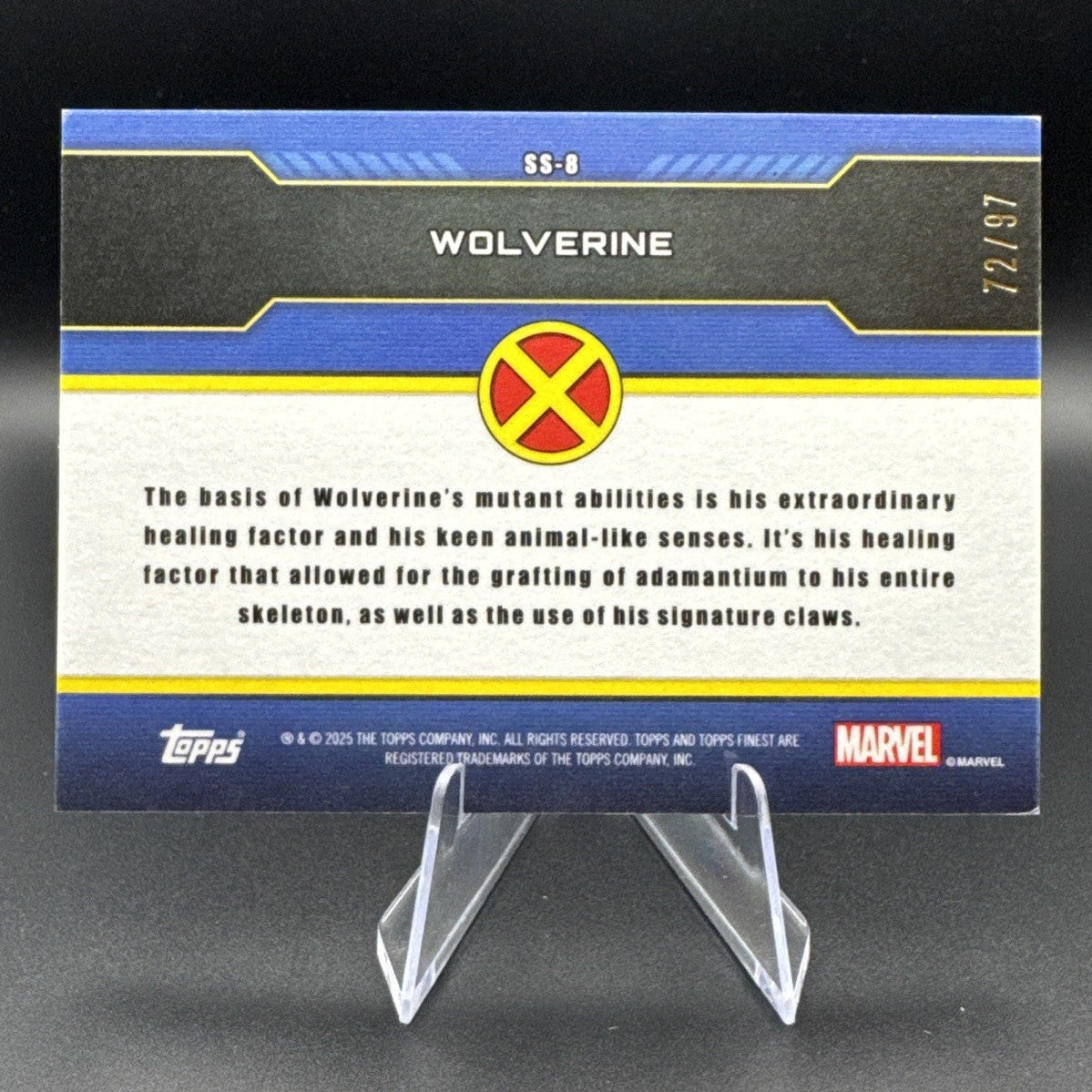 Wolverine Sentinel Scan SS-8 X-Fractor 72/97 2025 Topps Finest X-Men 97'