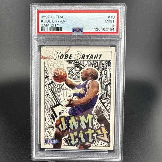 1997 Ultra Kobe Bryant Jam City PSA 9 #18 Los Angeles Lakers