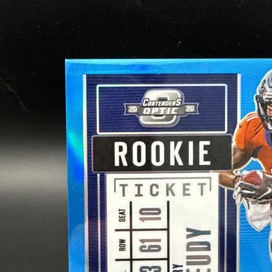 2020 Panini Contenders Optic - Rookie Ticket Autographs Blue Jerry Jeudy 64/99