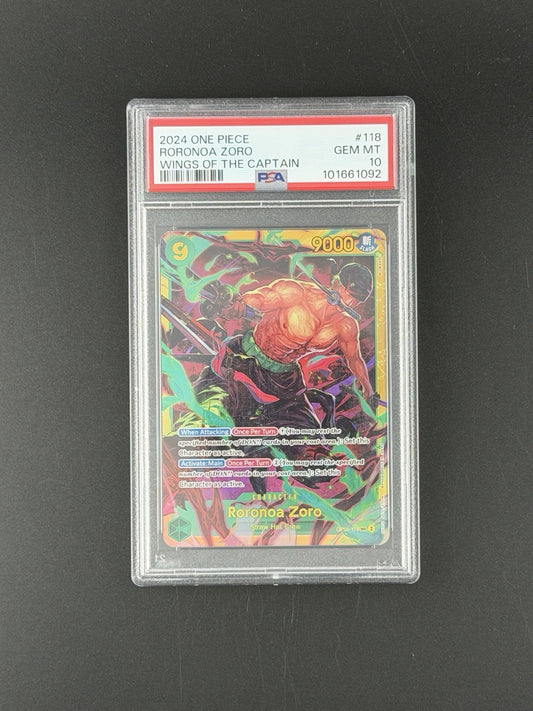2024 One Piece Japanese OP06 Roronoa Zoro #118 PSA 10