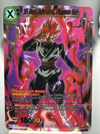 Bandai Dragon Ball Super SS Rose Goku Black Fearsome God SPR Battle 15000 Foil