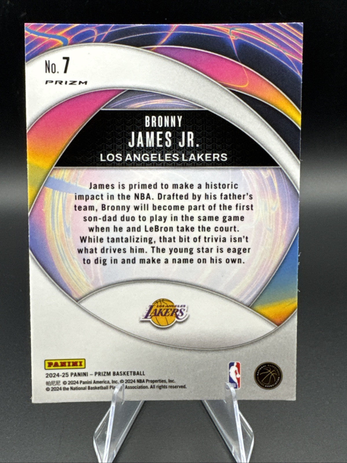 2024-25 Panini Prizm - Instant Impact Bronny James #7 Green Prizm (RC)