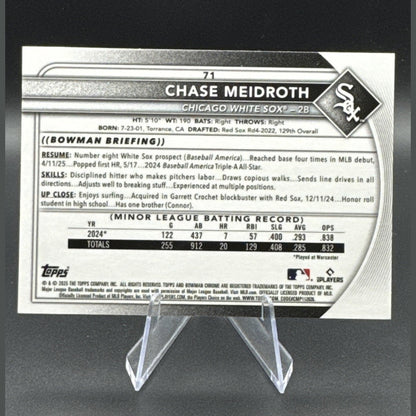 Chase Meidroth 2025 Bowman Chrome #71 Purple Geometric Refractor 221/250 RC