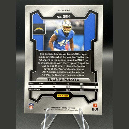 2023 Panini Prizm Tuli Tuipulotu Green Pulsar #354 RC