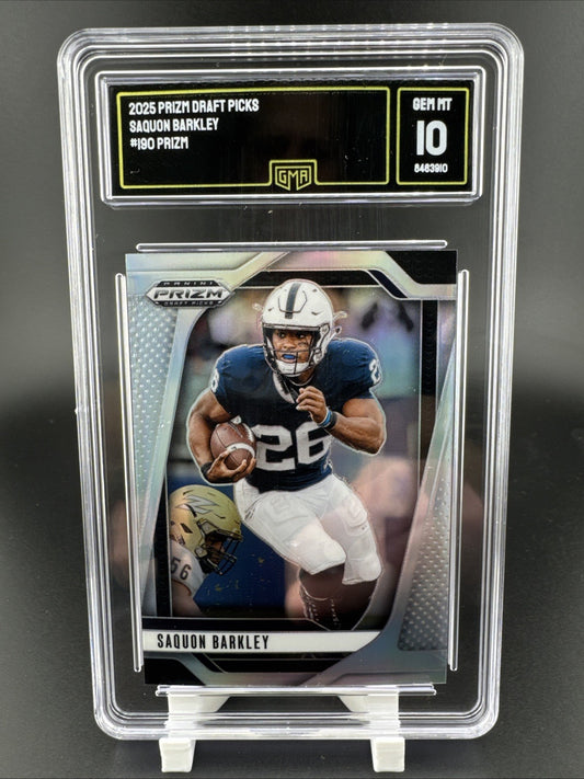 panini prizm draft picks silver saquon barkley penn state #190 GMA 10