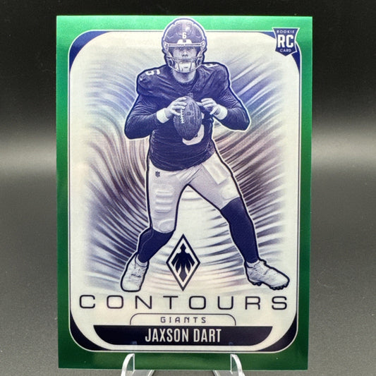 JAXSON DART RC 33/99 - SP GREEN PRIZM CONTOURS #24 - 2025 Panini Phoenix RC