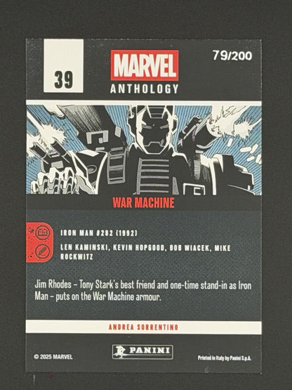 WAR MACHINE #/200 2025 Marvel Anthology 39 Crossed Holo