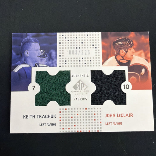 2002-03 SP Game Used - Authentic Fabrics Combos Keith Tkachuk, John LeClair...