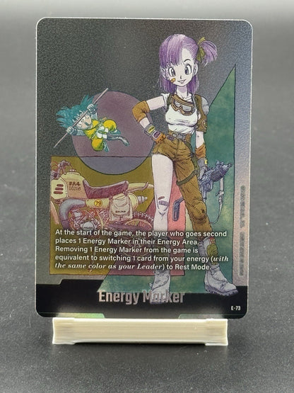 Bandai Dragon Ball Super Card Game Energy Marker E-73  Bulma Foil