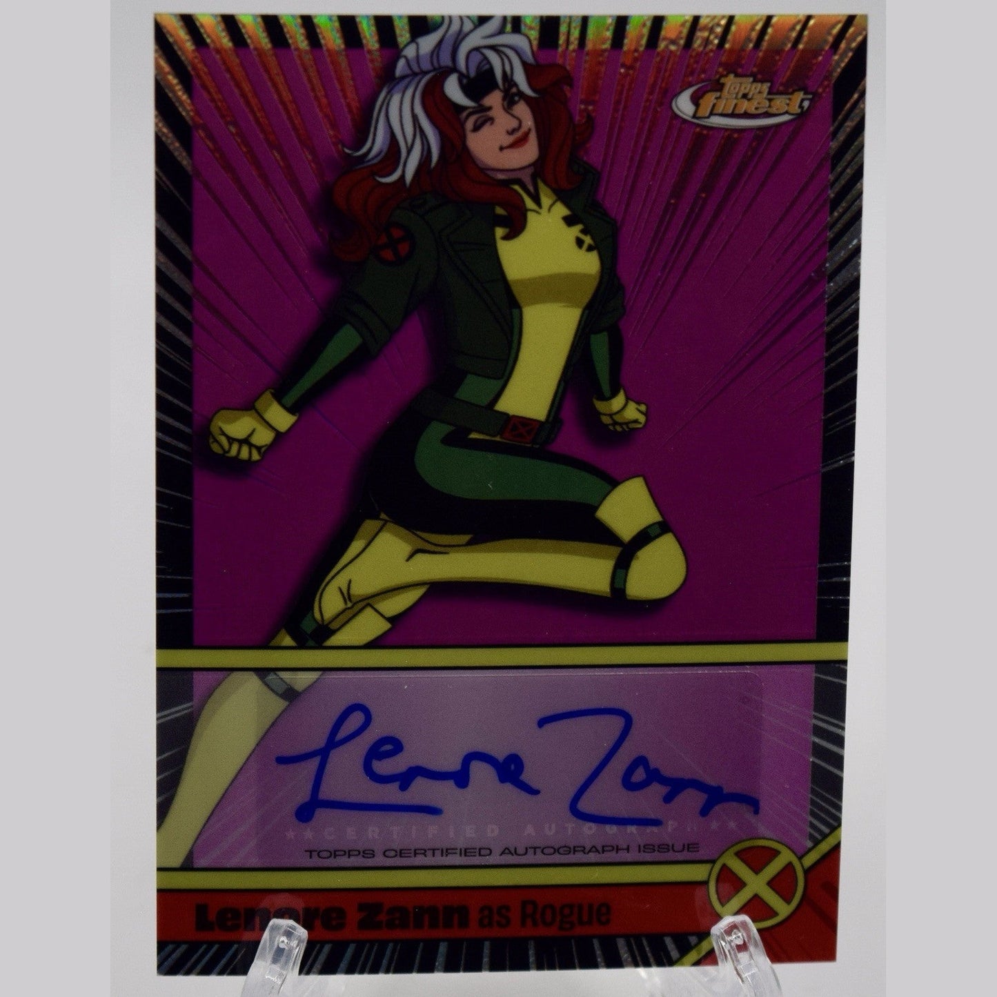 2025 Topps Finest Marvel X-Men '97 Voice Actor Lenore Zann #VA-LZ Rogue Auto