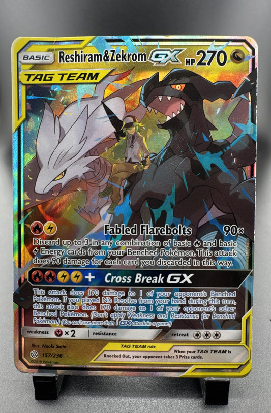 Reshiram & Zekrom GX 157/236 Sm-Cosmic Eclipse Holo