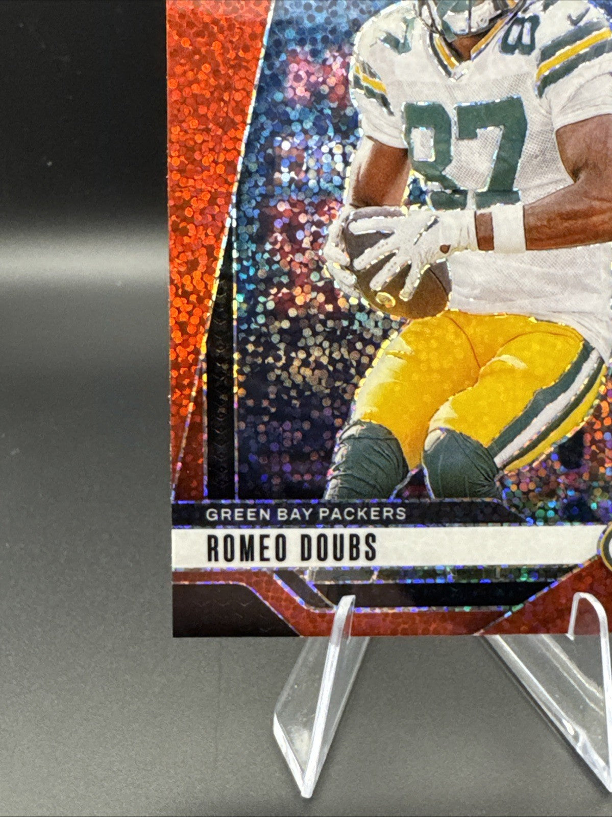 2024 Prizm Romeo Doubs Red Sparkle #104 Packers