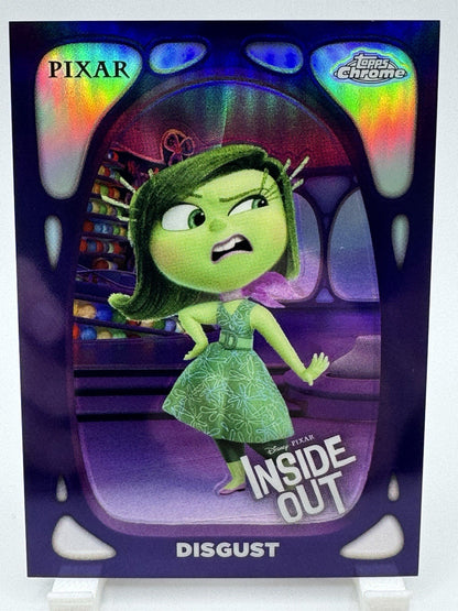 2024 Topps Chrome Disney Headquarter Refractor SP Inside Out Disgust Pixar