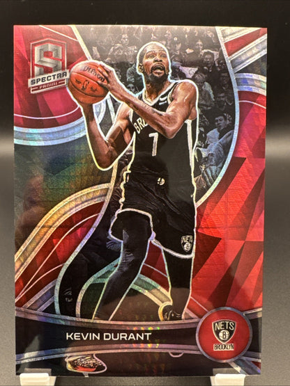 Kevin Durant 2021-22 Panini Spectra Base Variations Asia Hyper Red #7 Nets