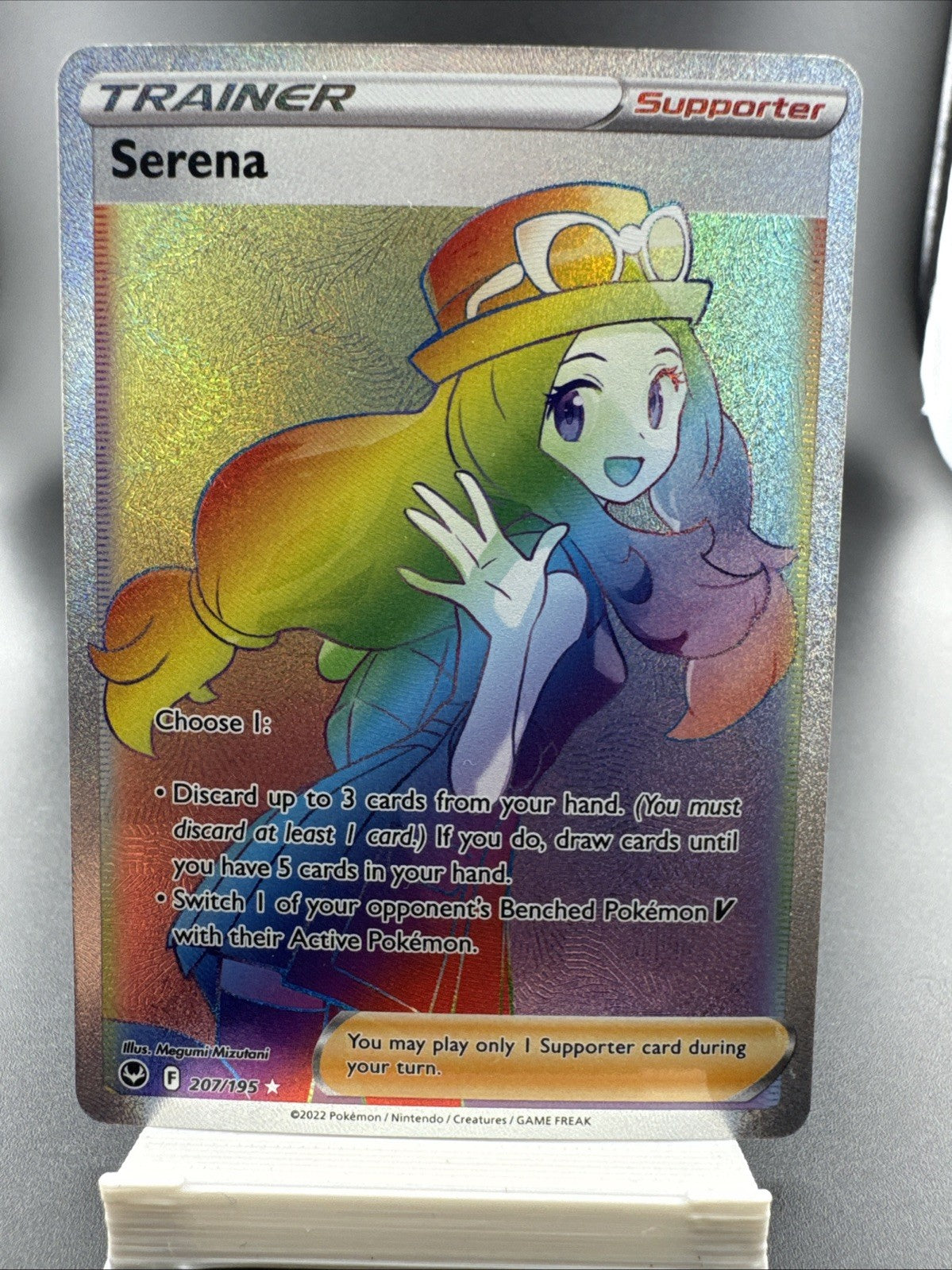 Pokémon Serena 207/195 Silver Tempest Secret Rare Full Art Holo Trainer English