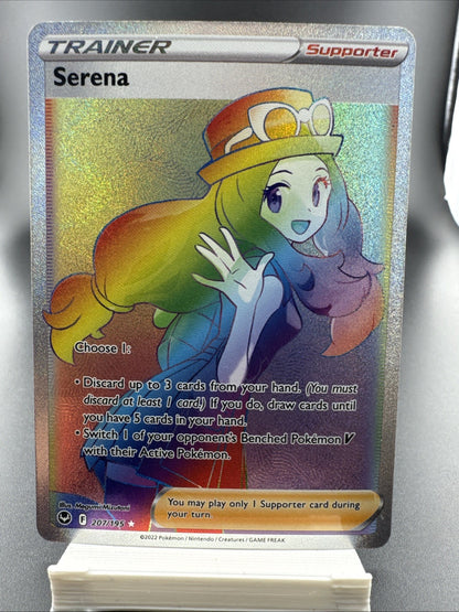 Pokémon Serena 207/195 Silver Tempest Secret Rare Full Art Holo Trainer English