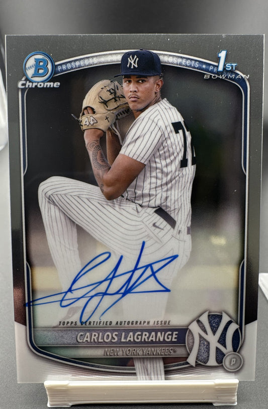 2025 Bowman Chrome Prospect On Card Auto Carlos Lagrange CPA-Cl