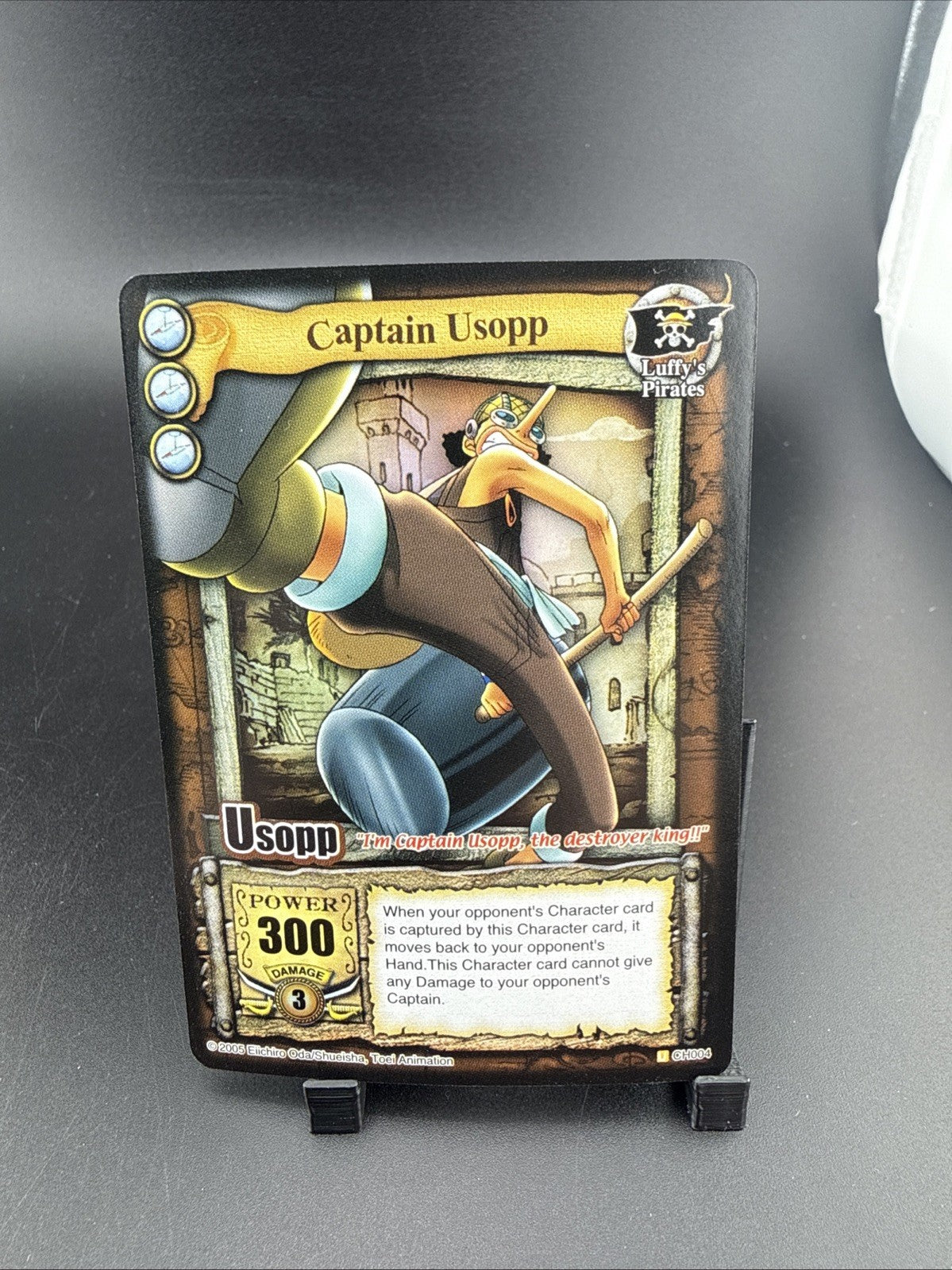2005 Shonen Jump’s One Piece CCG Captain Usopp Holo Foil Card #CH004 CLEAN