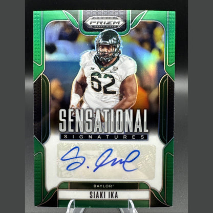 Siaki Ika -2025 Panini Prizm Draft Picks Sensational Signatures Green SS-SKI