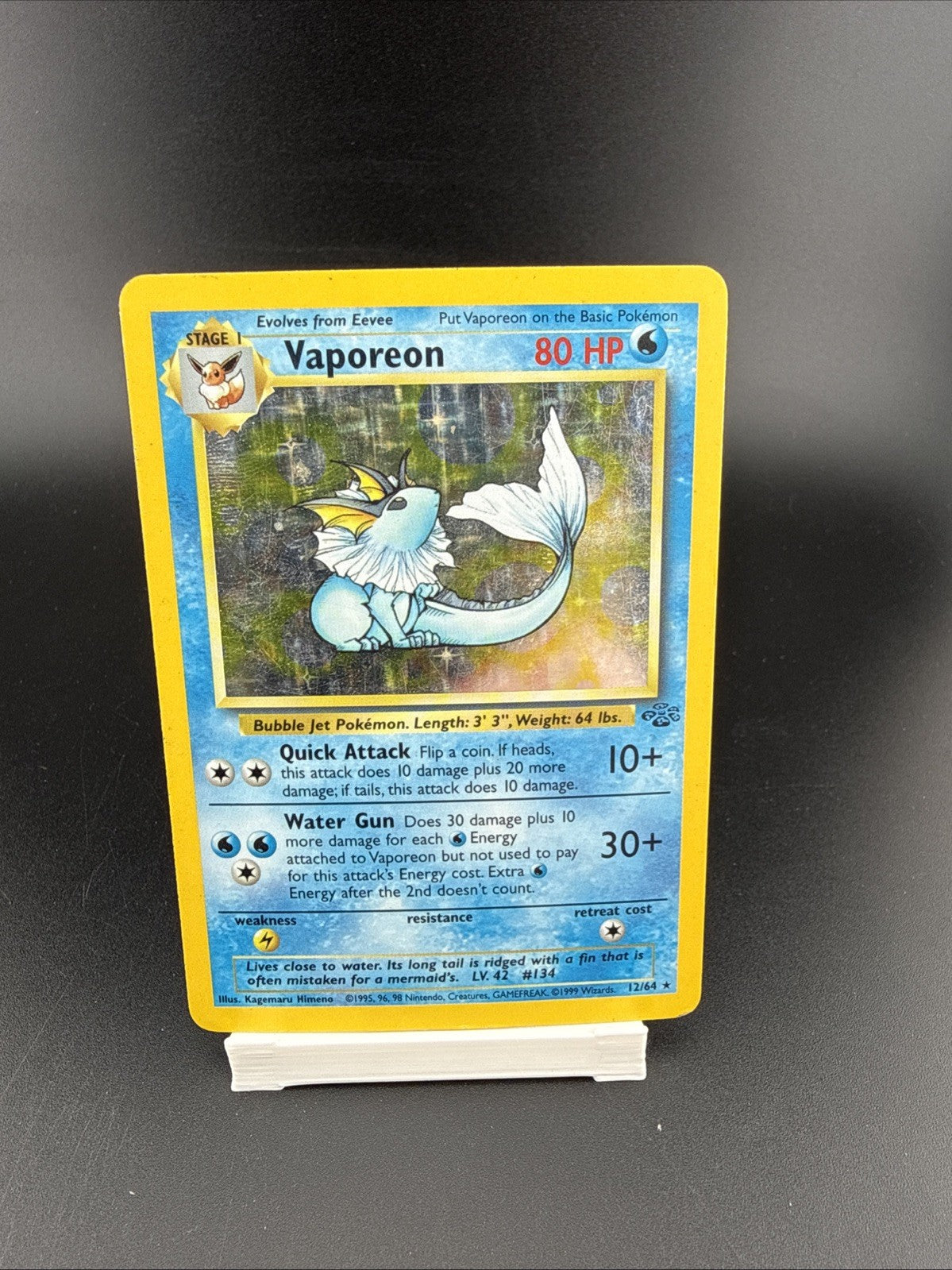 Vaporeon Jungle Holo Card 12/64