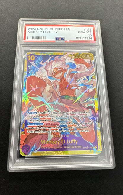 Monkey.D.Luffy OP05-119 Alternate Art OP05-119 Premium Booster -The Best PSA 10