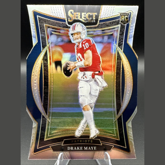 2024 Panini Select - Concourse Drake Maye #27 Silver Prizm Die-Cut (RC)