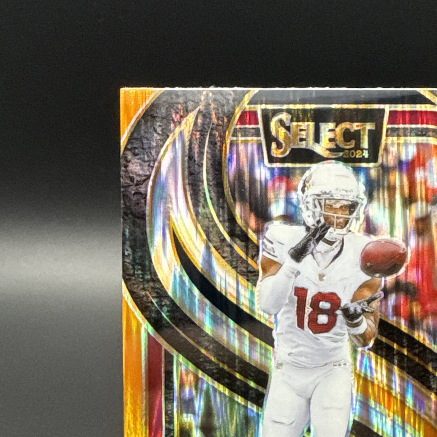 2024 Panini Select Premier Level Marvin Harrison Jr Black & Red Shock Prizm #115