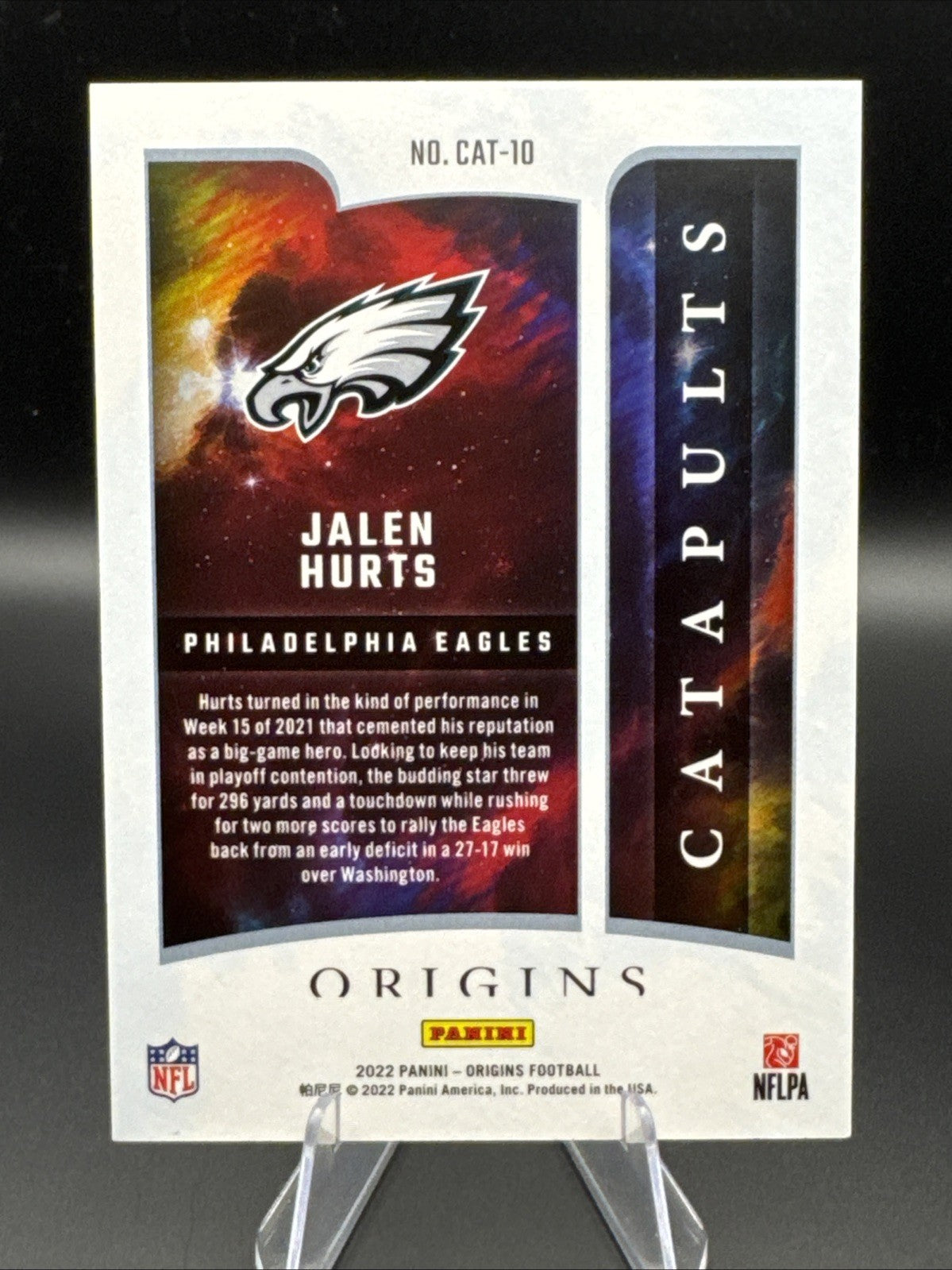 2022 Panini Origins Catapults Jalen Hurts #CAT-10 Philadelphia Eagles