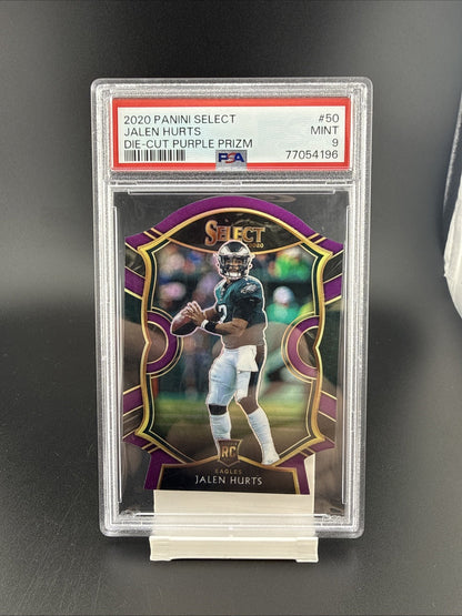 Jalen Hurts 2020 Select Die Cut Purple Concourse #50 Rookie Rc Card PSA 9 🔥🔥