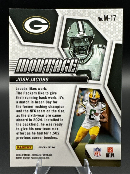 2024 Panini Mosaic Montage No Huddle Silver #M-17 Josh Jacobs Packers