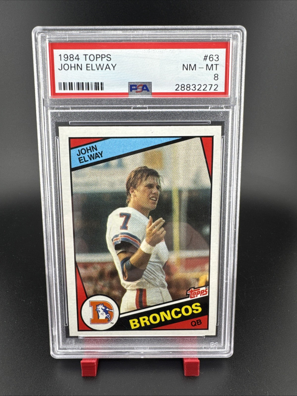 1984 Topps John Elway #63 PSA 8 Denver Broncos