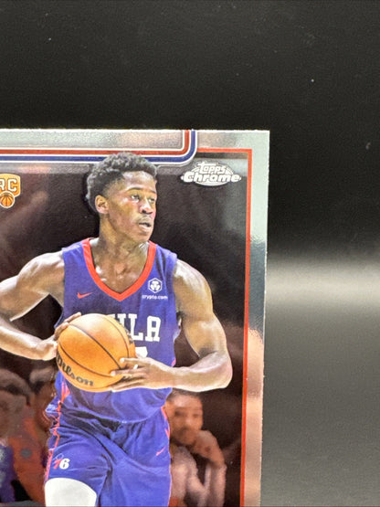 2025-26 Topps Chrome Basketball VJ Edgecombe Rookie Card #253 RC 76ers