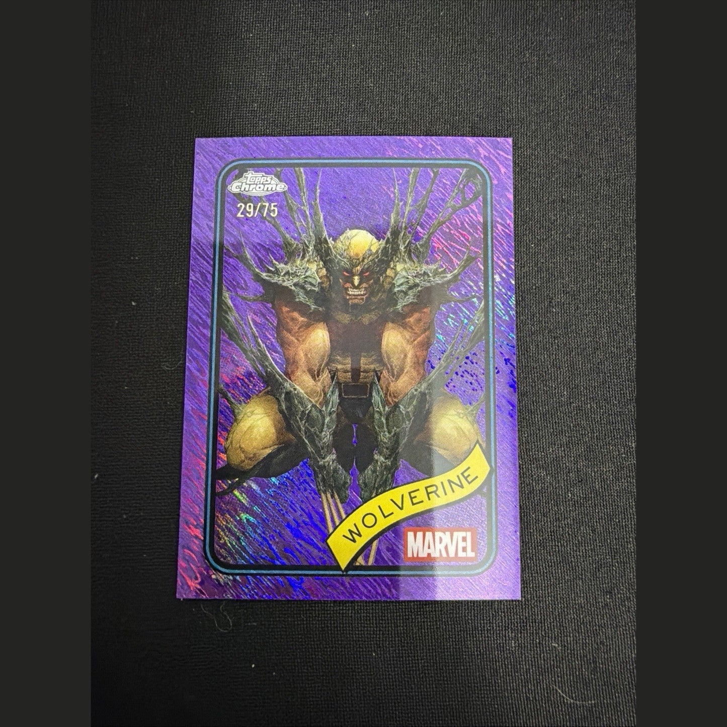 2025 Topps Chrome Marvel Wolverine Purple Shimmer /75