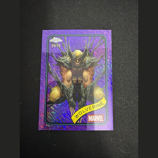 2025 Topps Chrome Marvel Wolverine Purple Shimmer /75