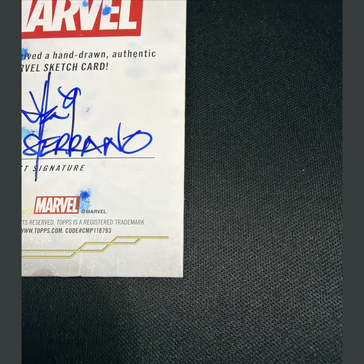 2025 Topps Chrome Marvel Studios CYCLOPS ARTIST SKETCH AUTO # 1/1 Allen Serrano