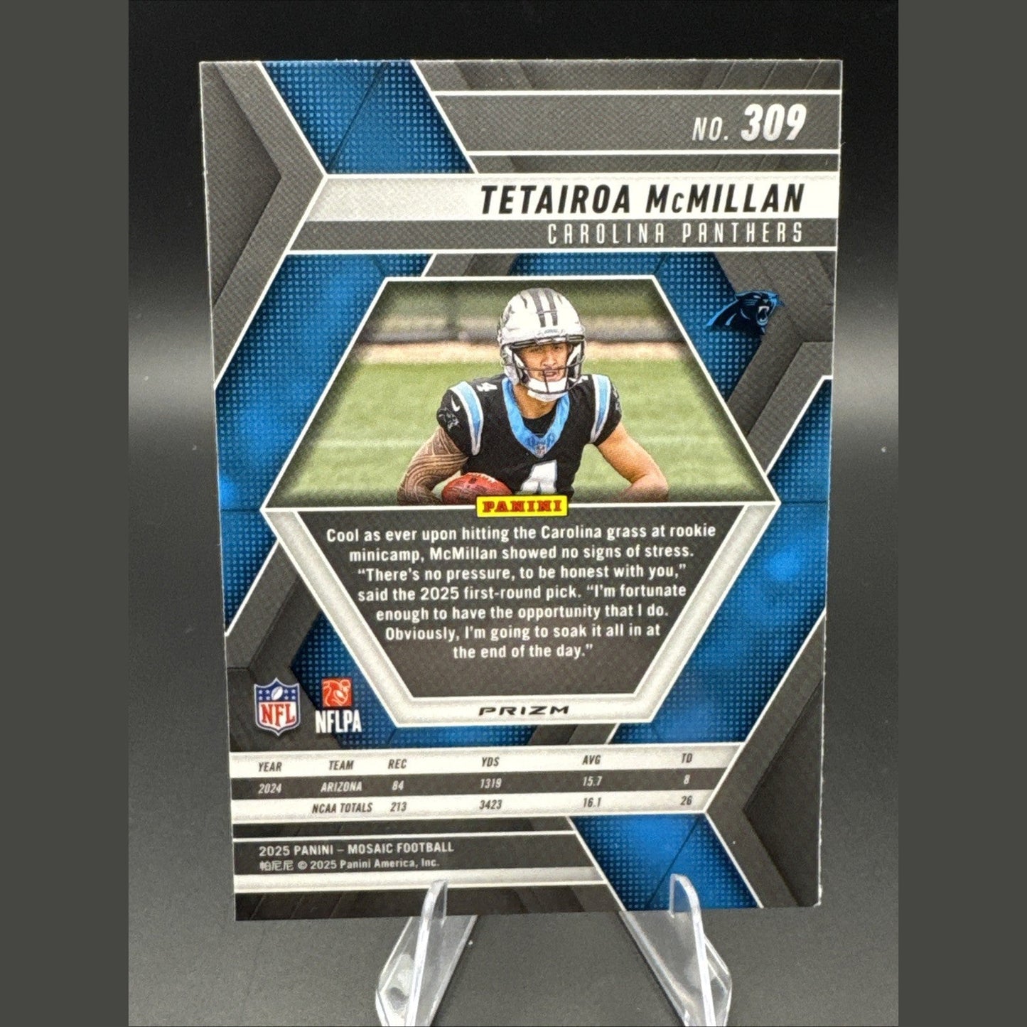 2025 Mosaic Tetairoa McMillan Silver RC #309