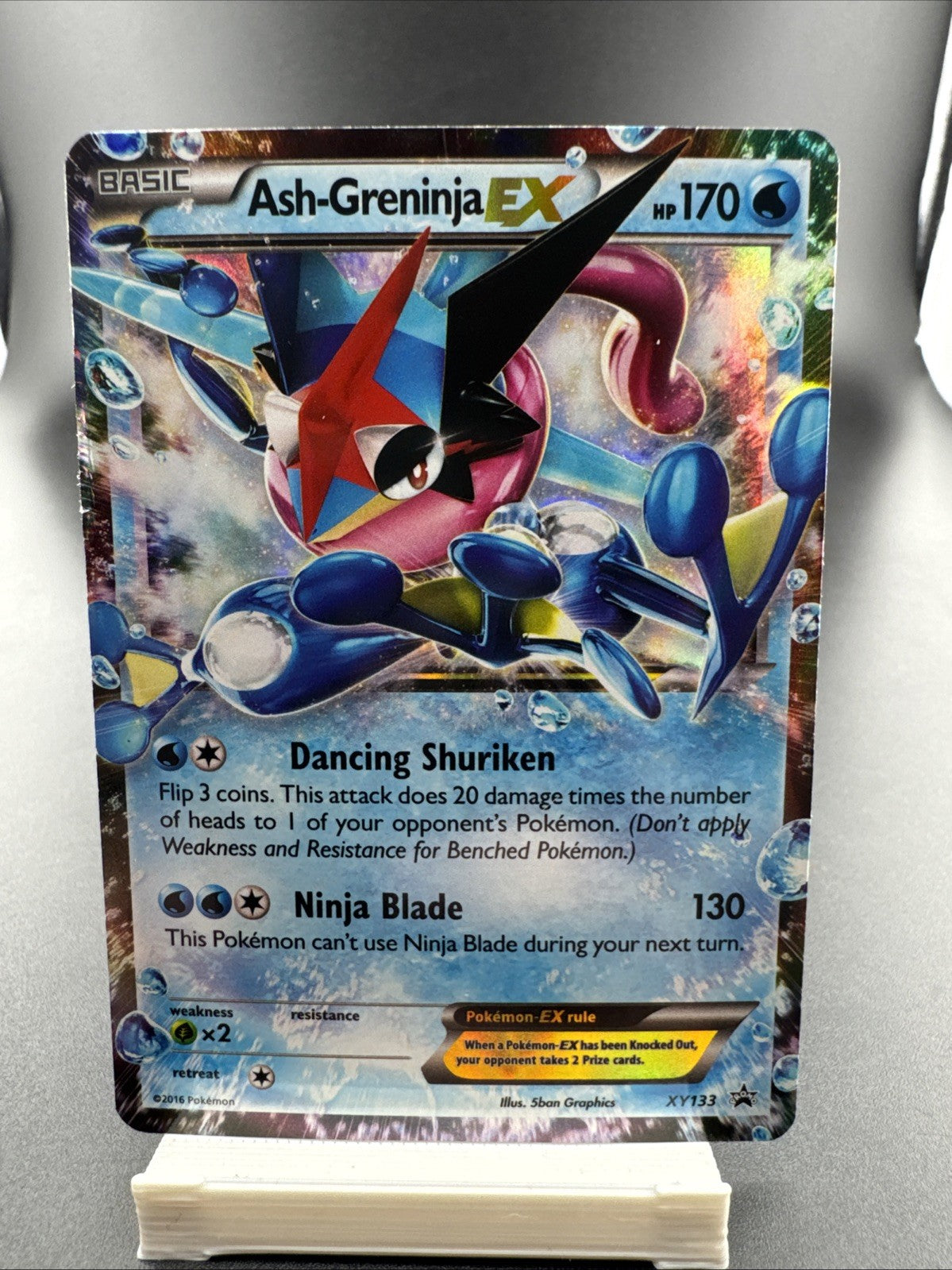 Pokémon Ash-Greninja EX Promo Holo XY133 XY Basic 170 HP Ninja Blade Card