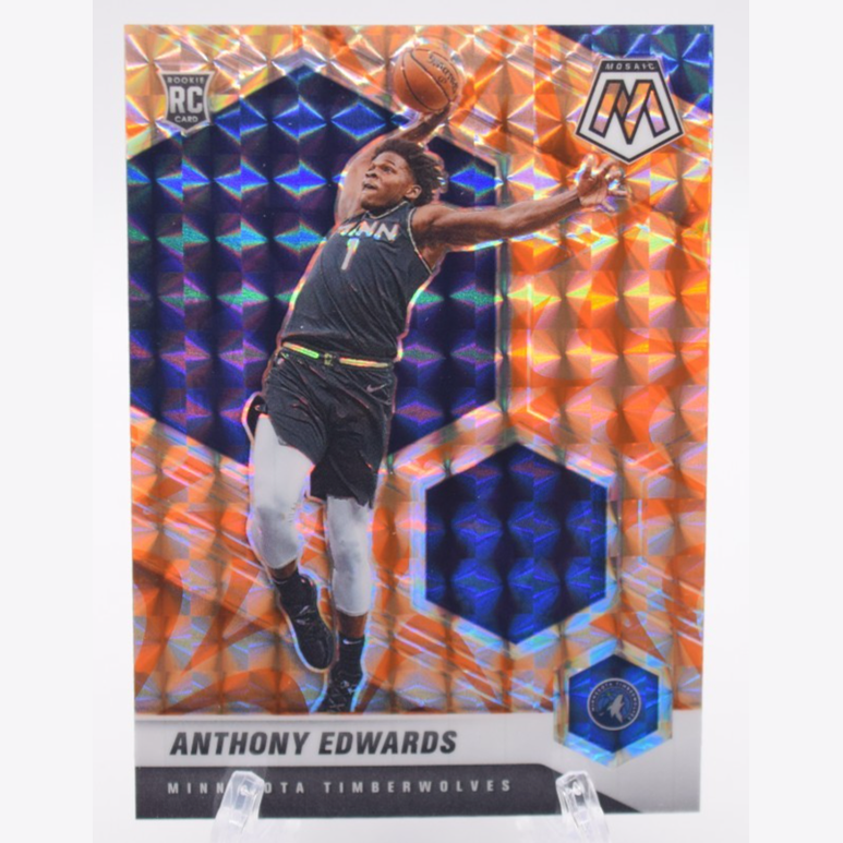 2020-21 Panini Mosaic Anthony Edwards #201 RC Rookie Orange Reactive