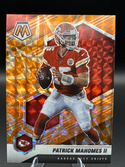 2021 Panini Mosaic Mosaic Reactive Orange #1 Patrick Mahomes Chiefs