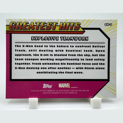 2025 Topps Finest Marvel X-Men 97 Teamwork Wolverine Gambit #GH-3 GOLD /50
