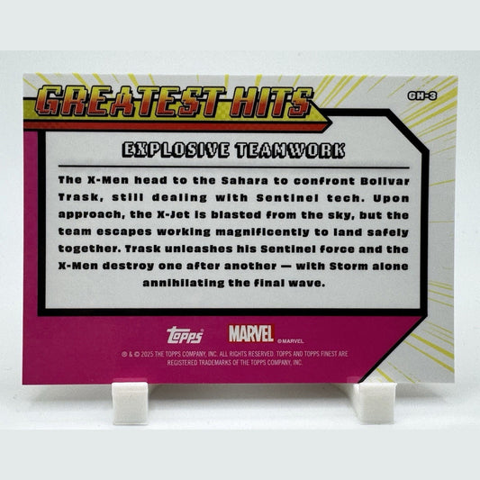2025 Topps Finest Marvel X-Men 97 Teamwork Wolverine Gambit #GH-3 GOLD /50