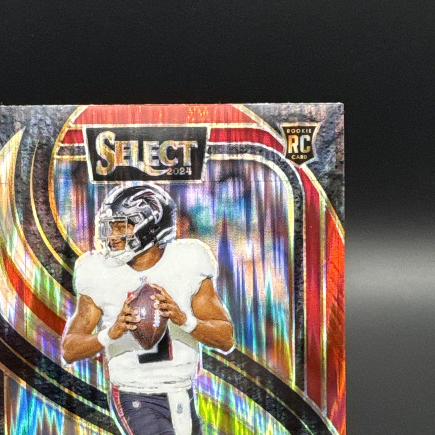 2024 Select Michael Penix Jr. Premier RC Red and Yellow Prizm Shock #110