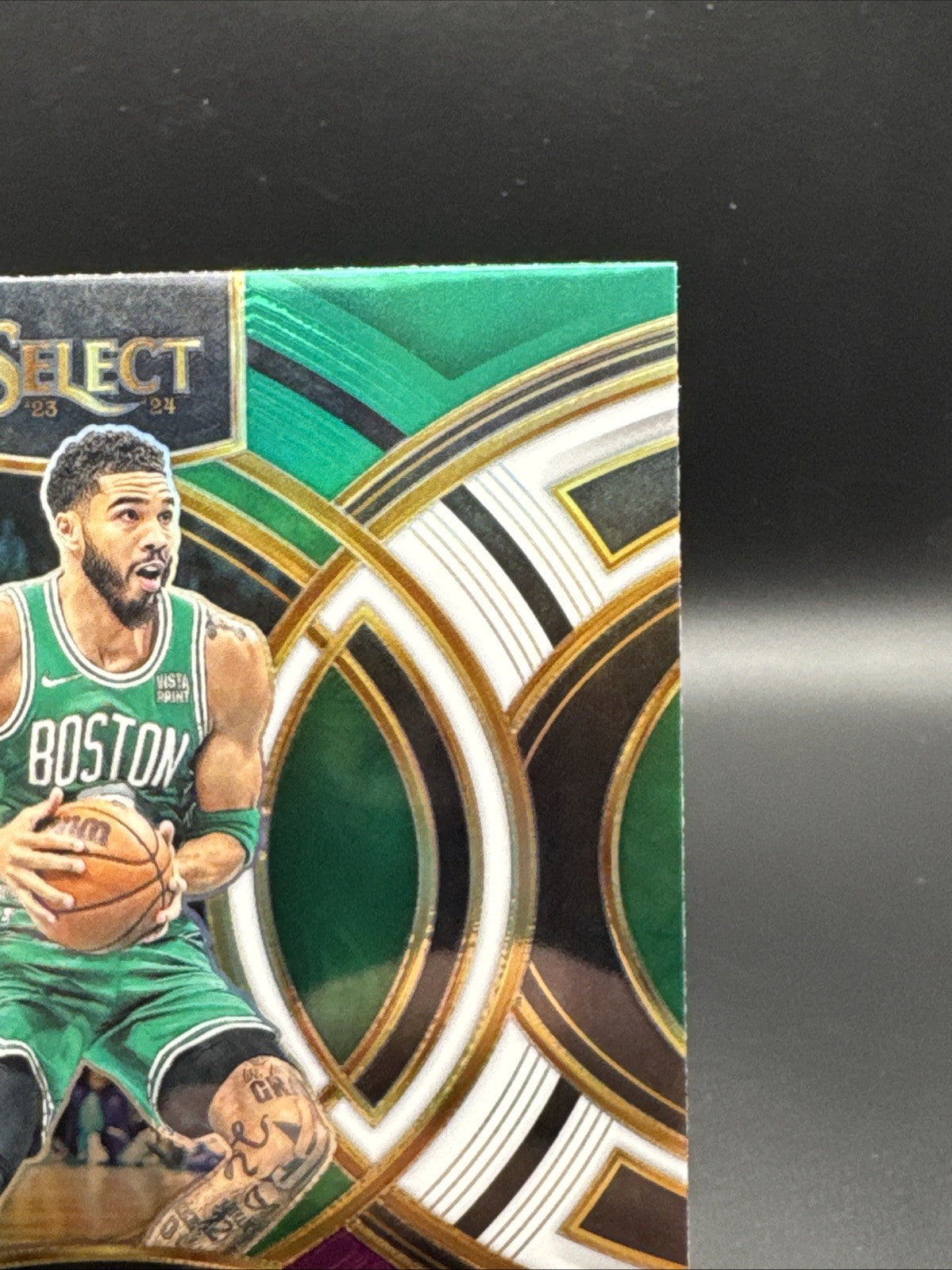 2023 Panini Select Jayson Tatum Green/White/Pink Prizm #156
