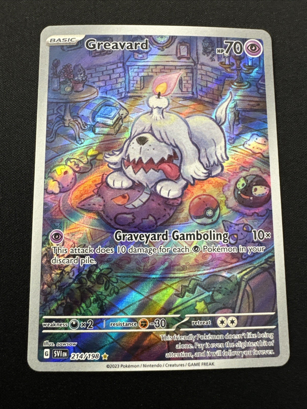 Pokémon Greavard Illustration Rare Full Art Holo SV01 Scarlet & Violet 214/198