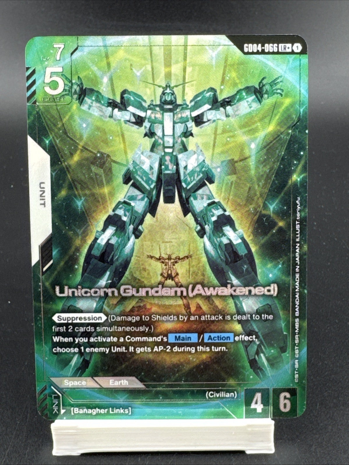 Unicorn Gundam Awakened GD04-066 LR+ Alternate Alt - Gundam TCG: Phantom Aria