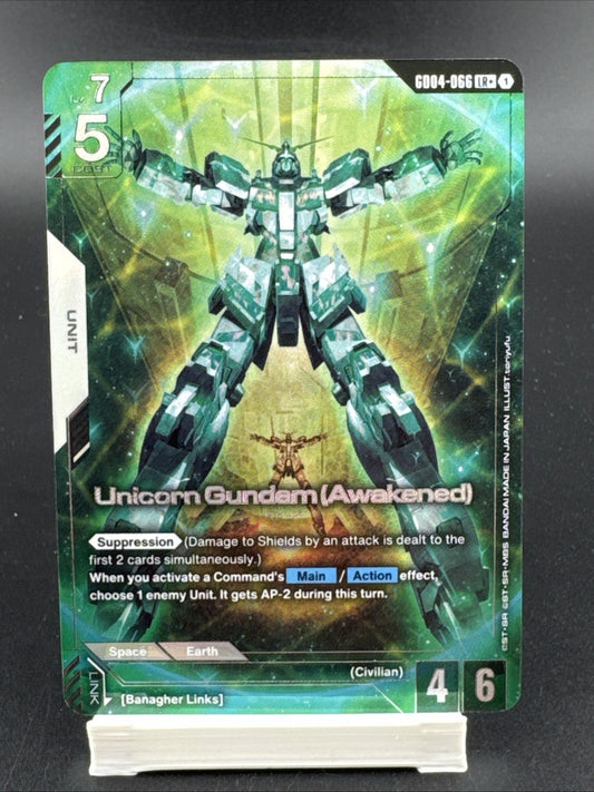 Unicorn Gundam Awakened GD04-066 LR+ Alternate Alt - Gundam TCG: Phantom Aria