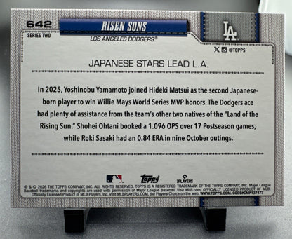 2026 Topps Series 2 Shohei Ohtani Yamamoto Sasaki Risen Sons #642 Pink Diamante