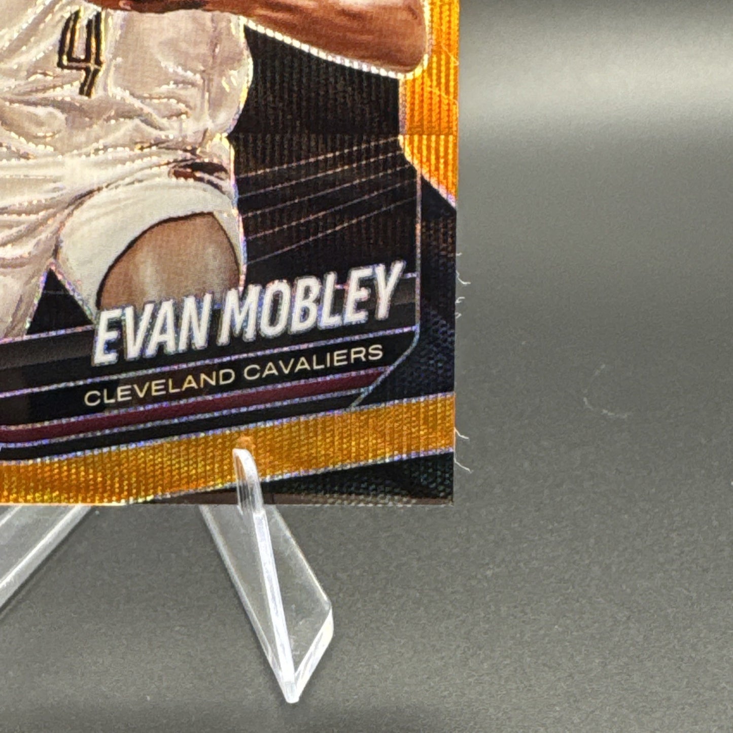 Evan Mobley 2024-25 Panini Prizm Black Orange Wave Prizm 19/60 #121