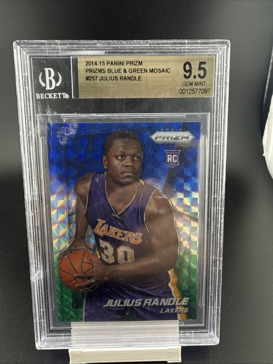 Julius randle 2014 Panini Prizm Blue &Green Mosaic prizm #257 PSA 10 Rookie Card